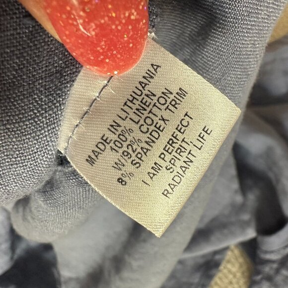 Heartland of Ithaca Linen Dress Oversized Pockets Coastal Boho Lagenlook - Picture 9 of 11